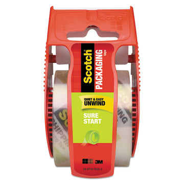 Scotch® Sure Start Packaging Tape With Dispenser, 1.5" Core, 1.88" X 22.2 Yds, Clear freeshipping - TVN Wholesale